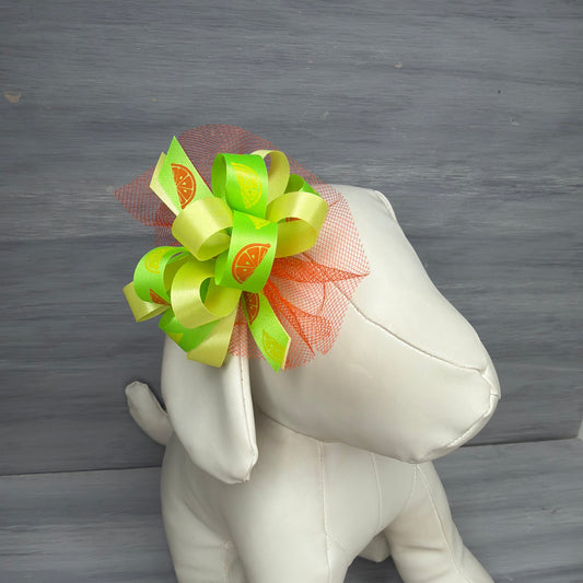 Citrus Splash Collar Bows - 8 Extra Large Bows
