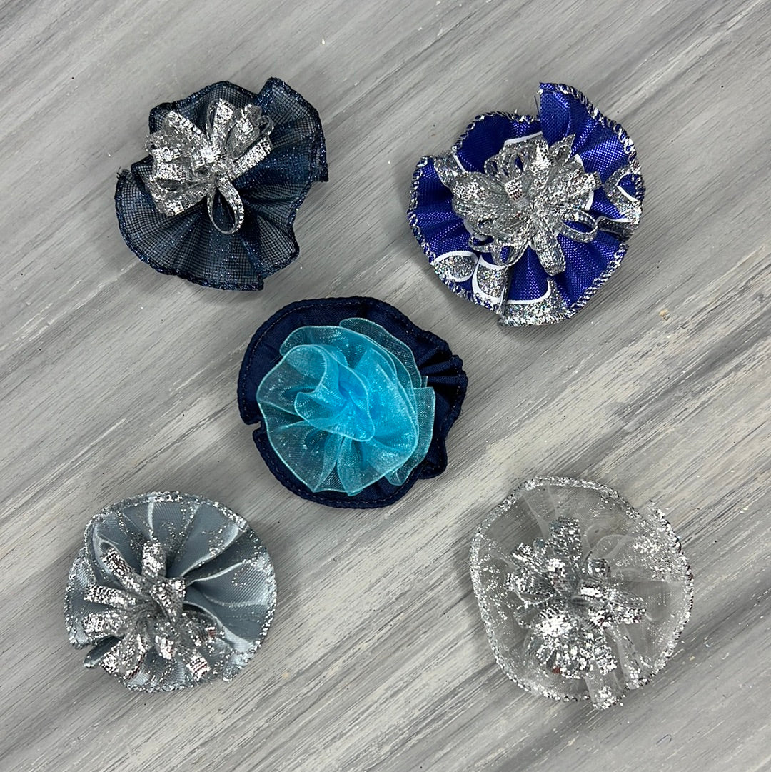 Winter Snow - Tedi Bows - 12 Medium Bows