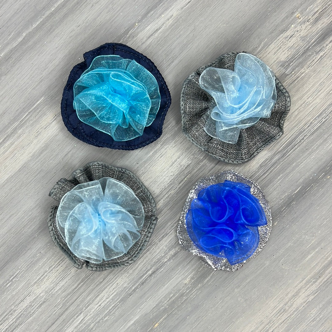 Ocean Blue - Tedi Bows - 12 Medium Bows