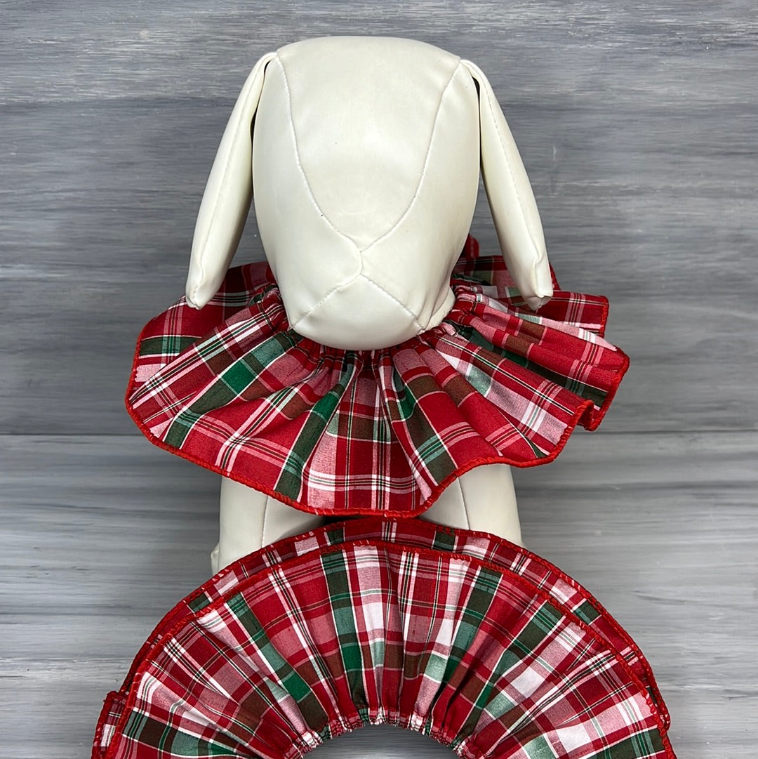 Christmas Plaid - 2 Fancy Frills - Large