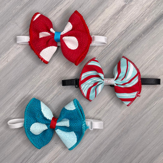 Vintage Christmas - Jumbo Bow Tie - 3 Large Neckties