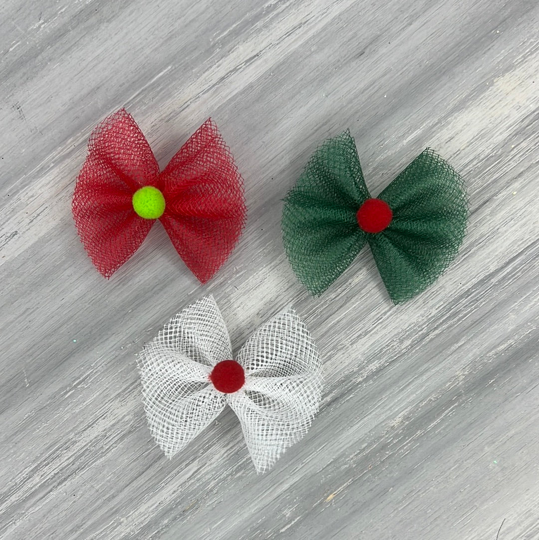 Christmas - Top Knot - 24 Medium Bows