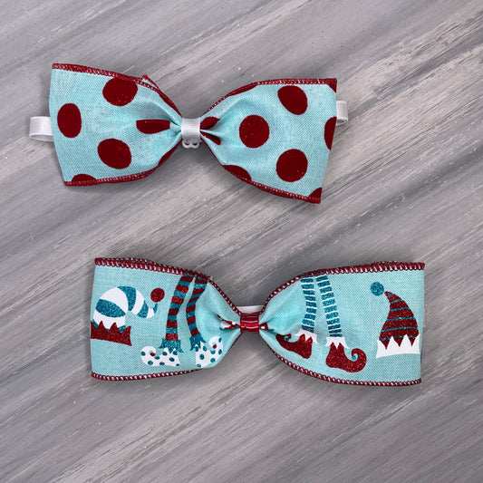 Vintage Christmas - XL Bow Tie - 2 Extra Large Bow Ties