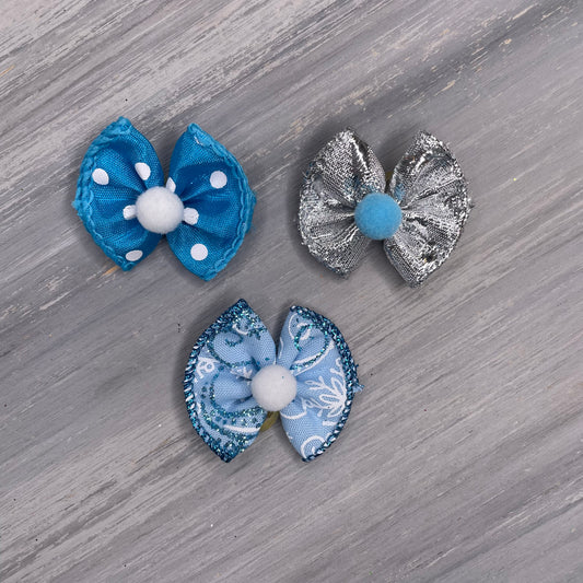Icy Shimmer - Tiny Topsy Turvy - 24 Tiny Bows