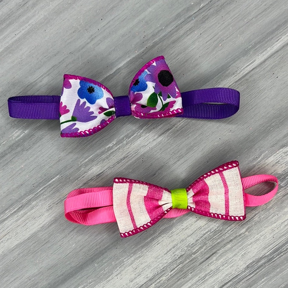 Blooming Stripes - 8 Adjustable Bow Tie Neckwear