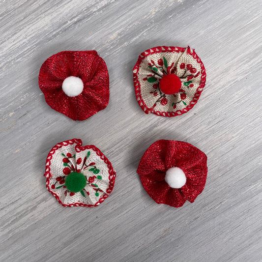 Deck the Halls - Tiny Tedi Bows - 24 Tiny Bows