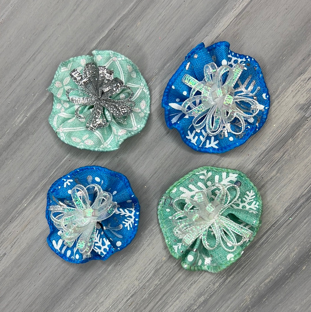 Snowflakes - Tedi Bows - 12 Medium Bows