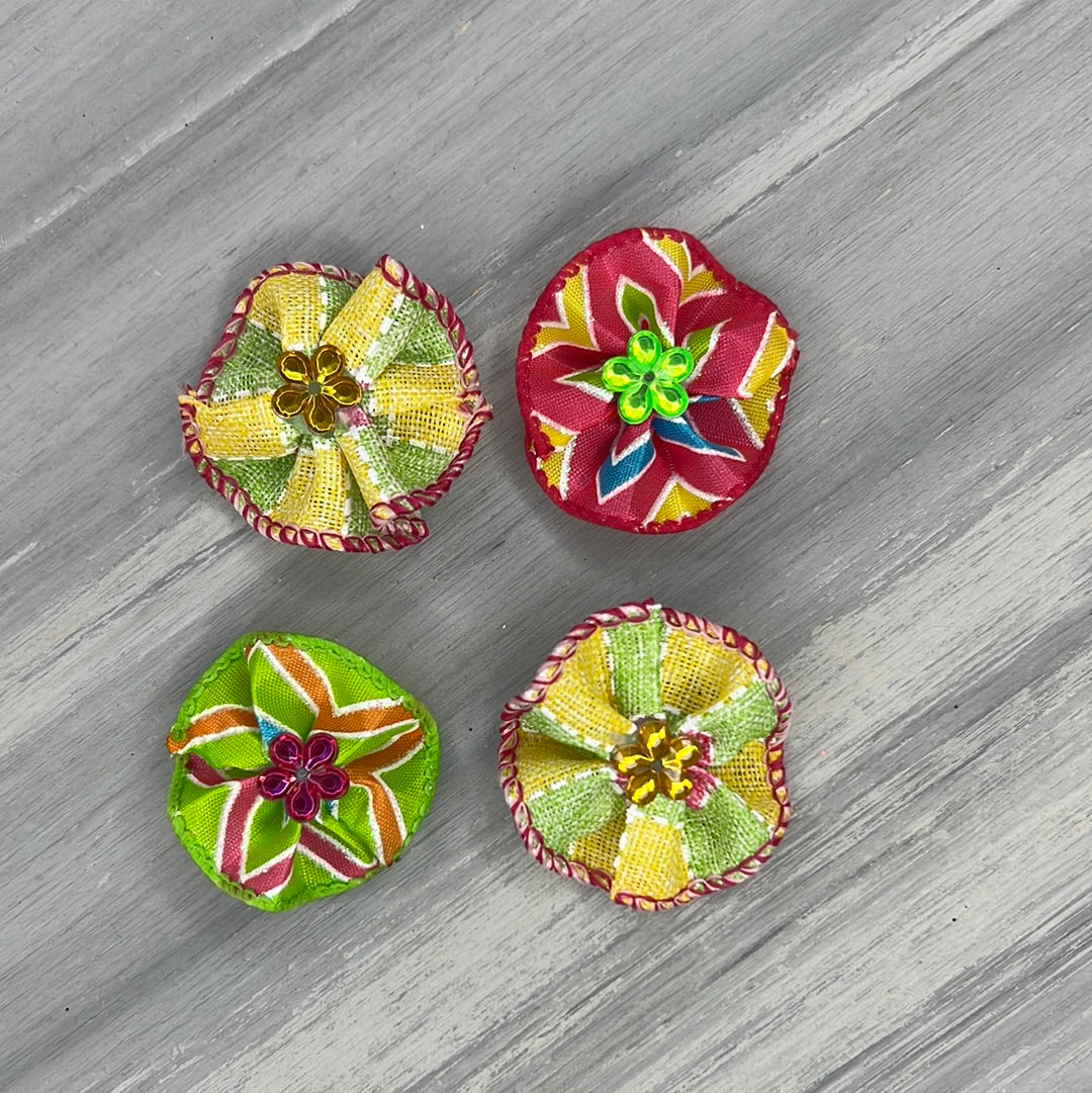 Spring Flowers - Tiny Tedi Bows - 24 Tiny Bows