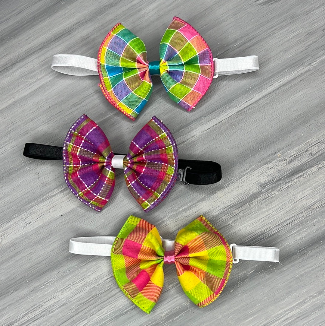 Pretty Plaids - Jumbo Bow Tie - 3 Large Neckties