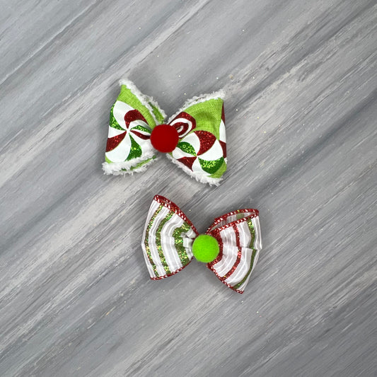 Frosted Peppermint - Over the Top - 8 Large Bows