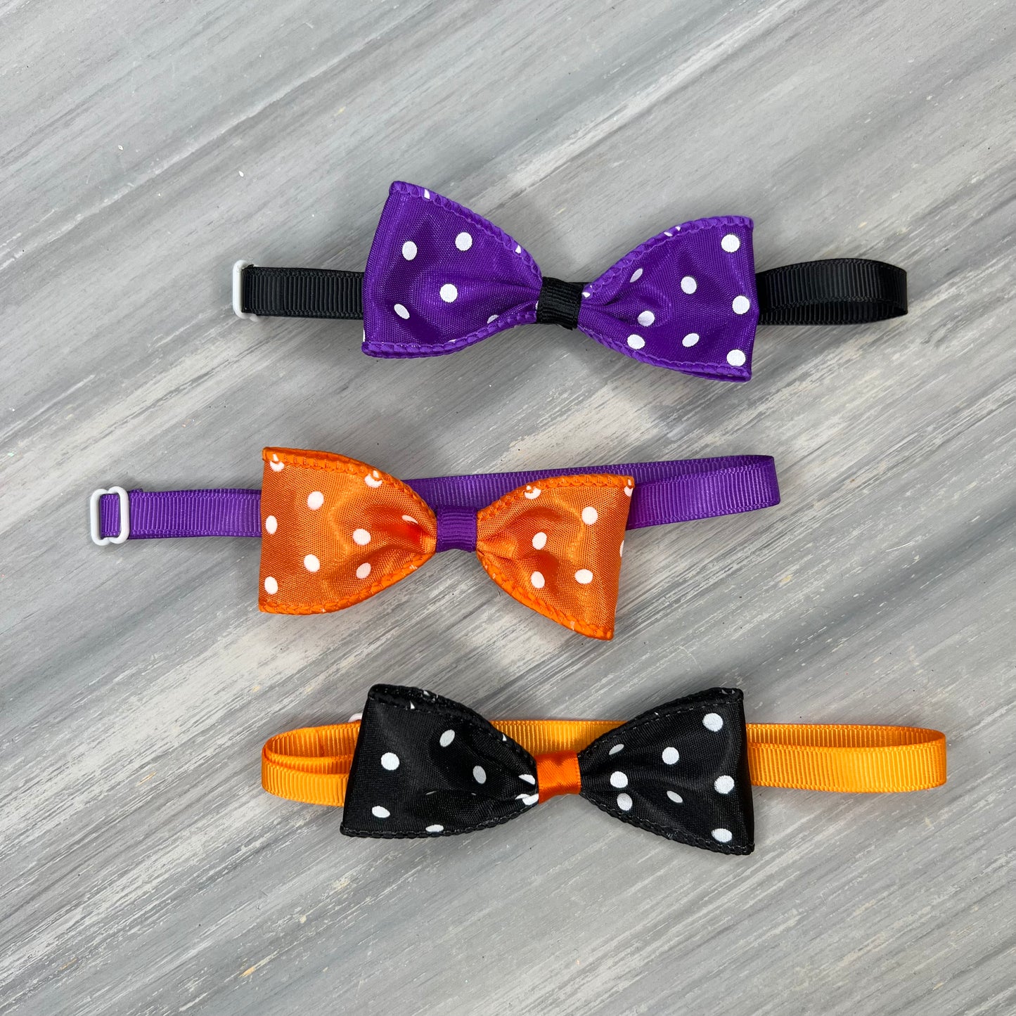 Halloween Dotties - 8 Adjustable Bow Tie Neckwear