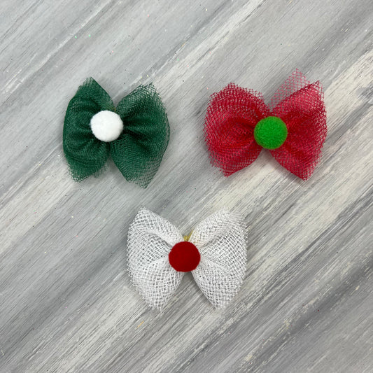 Christmas - Top Knot - 24 Medium Bows