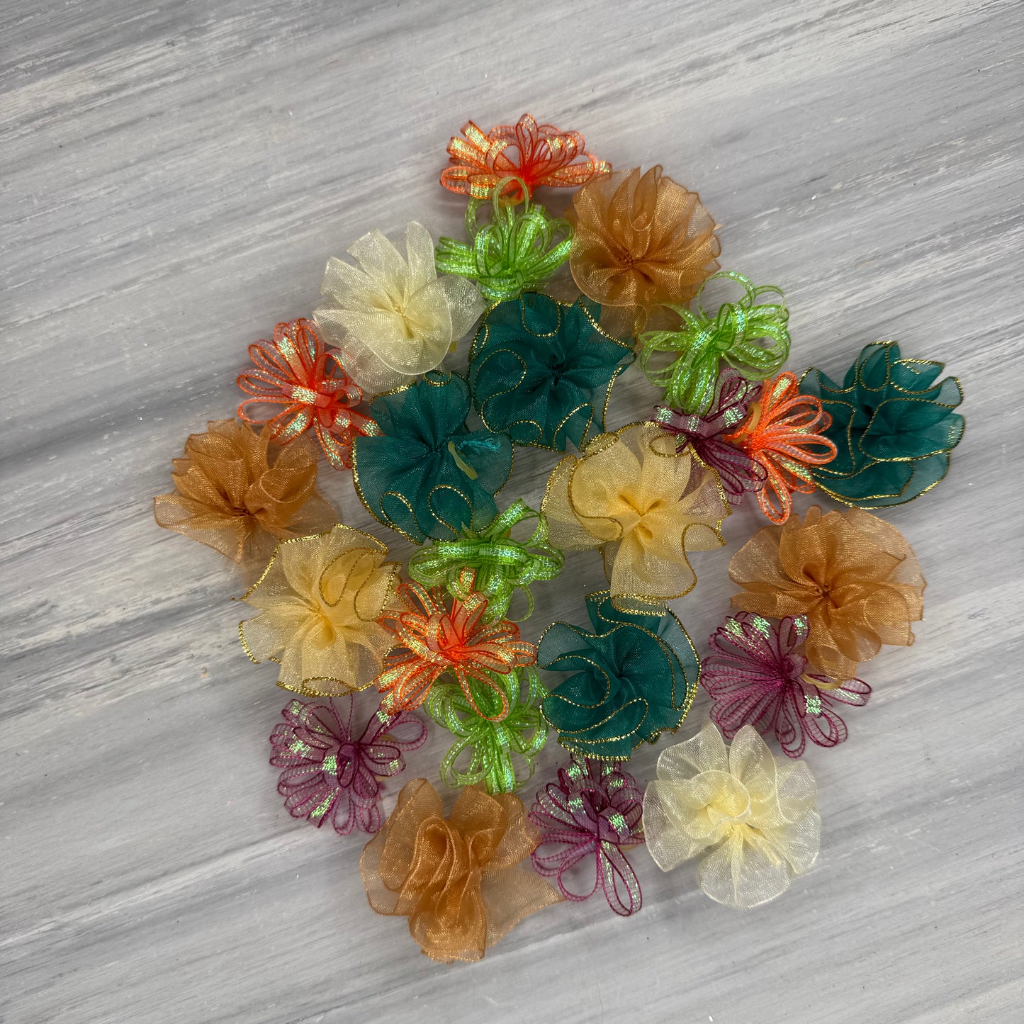Fall - Pixie and Puff Collection - 24 Medium Bows