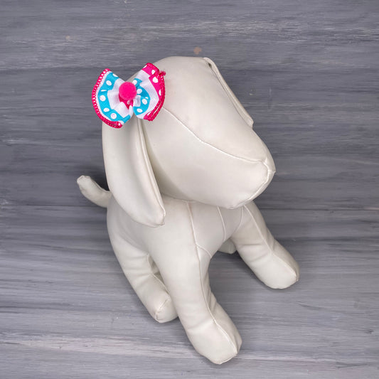 Polka-Dot Petals - Topsy Turvy - 12 Medium Bows