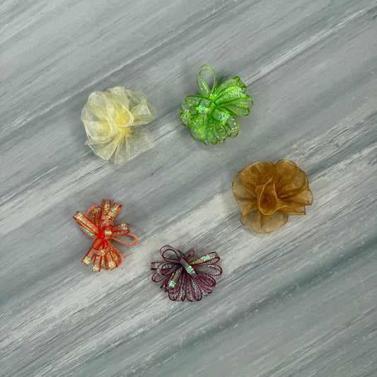 Fall - Pixie and Puff Collection - 24 Medium Bows