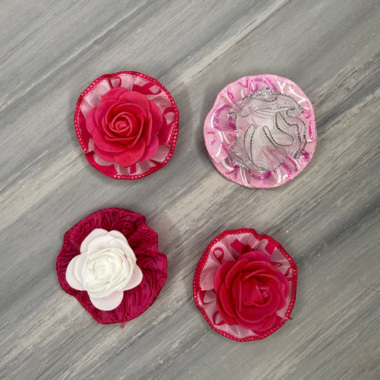 Think Pink - Tedi Bows - 12 Medium Bows