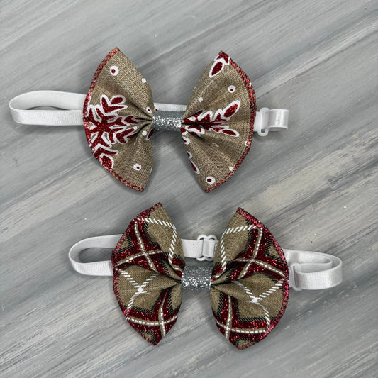 Snowglobe - Jumbo Bow Tie - 4 Large Neckties