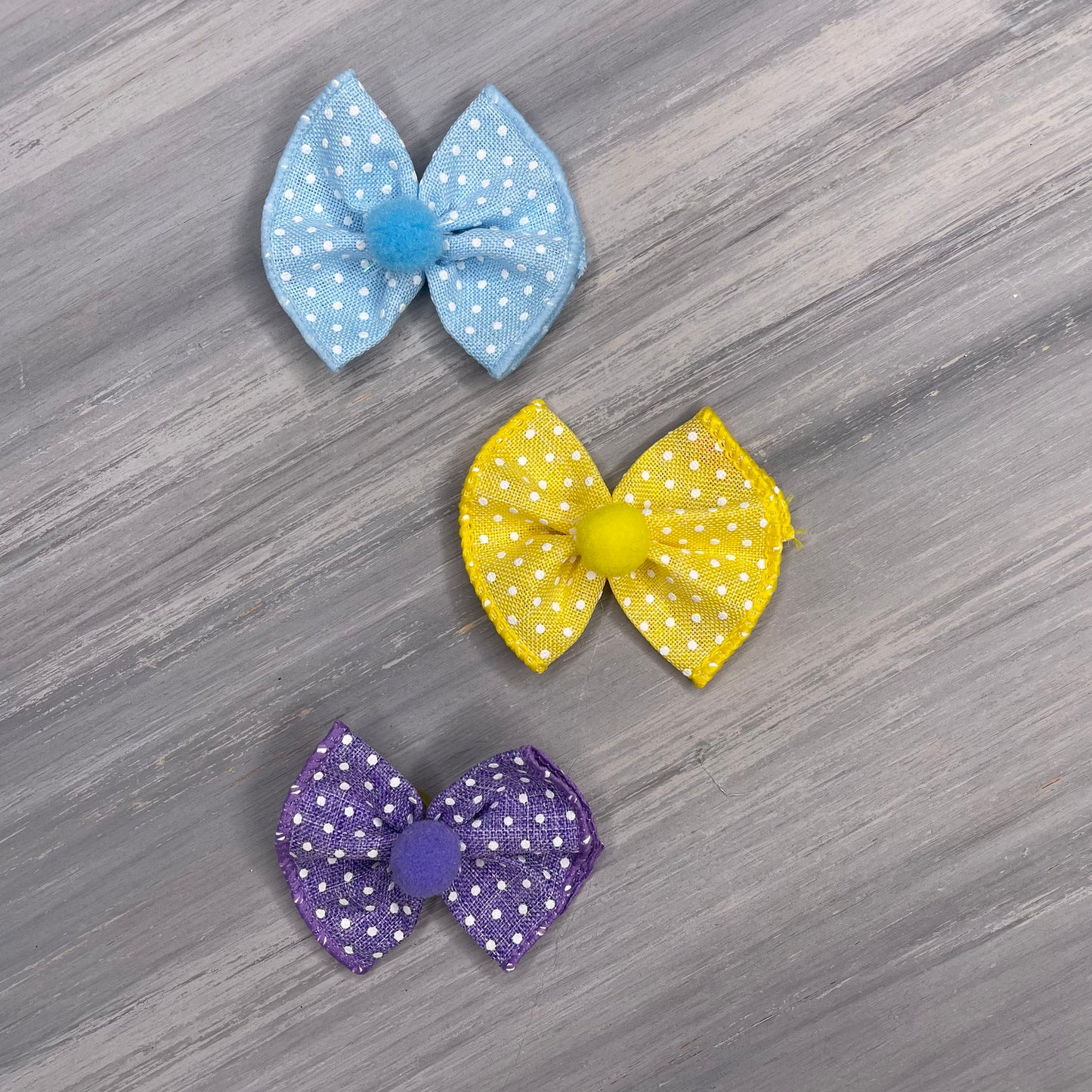 Pastel Dotties - Topsy Turvy - 12 Medium Bows