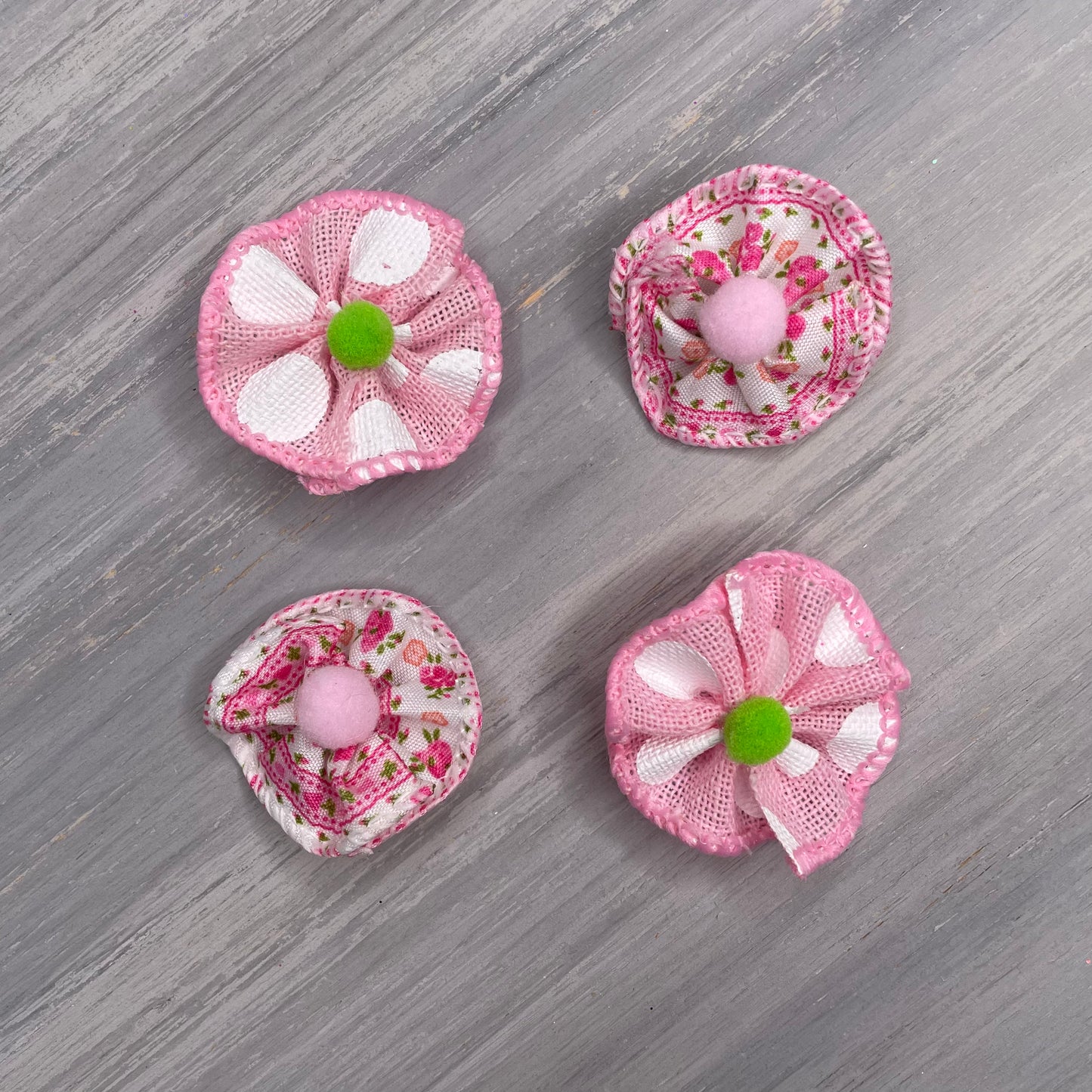 Pink Poppy - Tiny Tedi Bows - 24 Tiny Bows