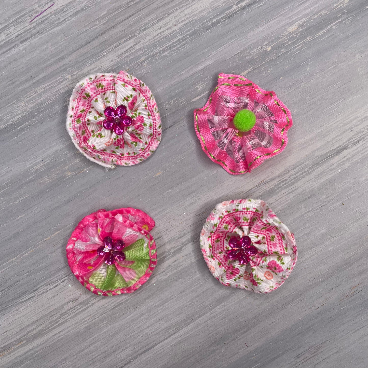 Pinky - Tiny Tedi Bows - 24 Tiny Bows