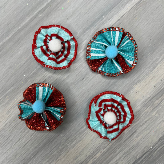 Vintage Christmas - Tiny Tedi - 24 Tiny Bows