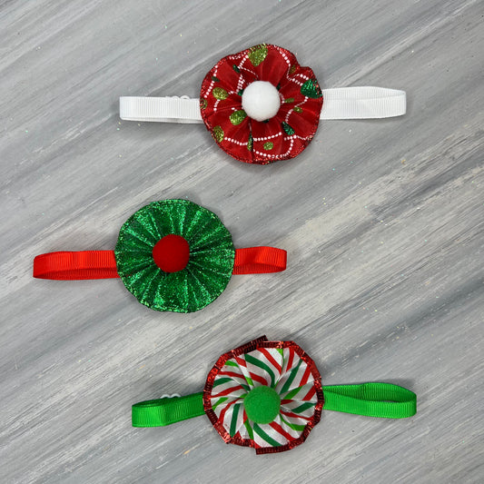 Christmas Candy - 9 Ruffled Pom Neckwear