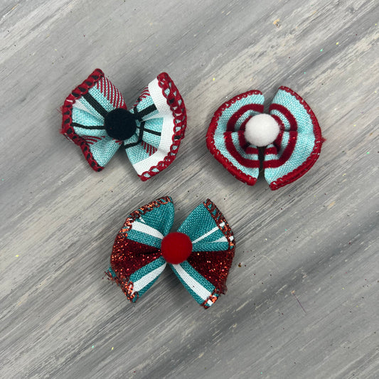 Vintage Christmas - Tiny Topsy Turvy - 24 Tiny Bows