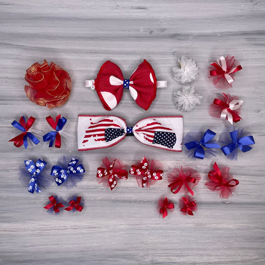 Red, White & Blue Collection - Large- 21 Piece Assortment