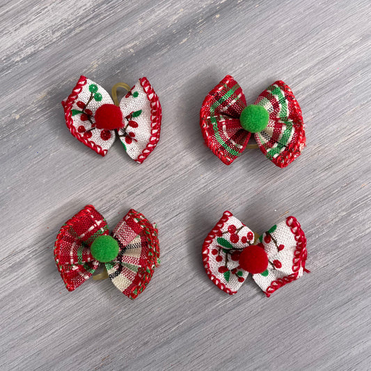 Berry Merry - Tiny Topsy Turvy - 24 Tiny Bows