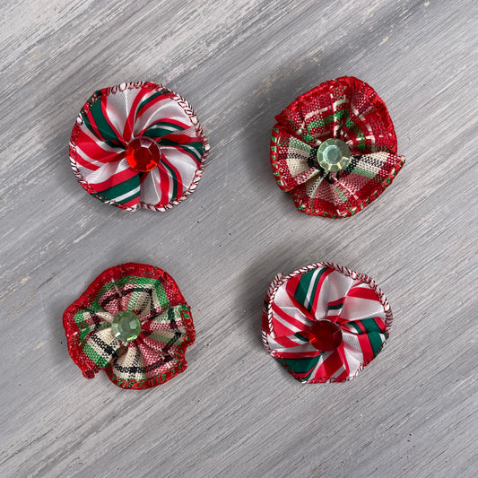 Swirly Sleigh Ride - Tiny Tedi - 24 Tiny Bows