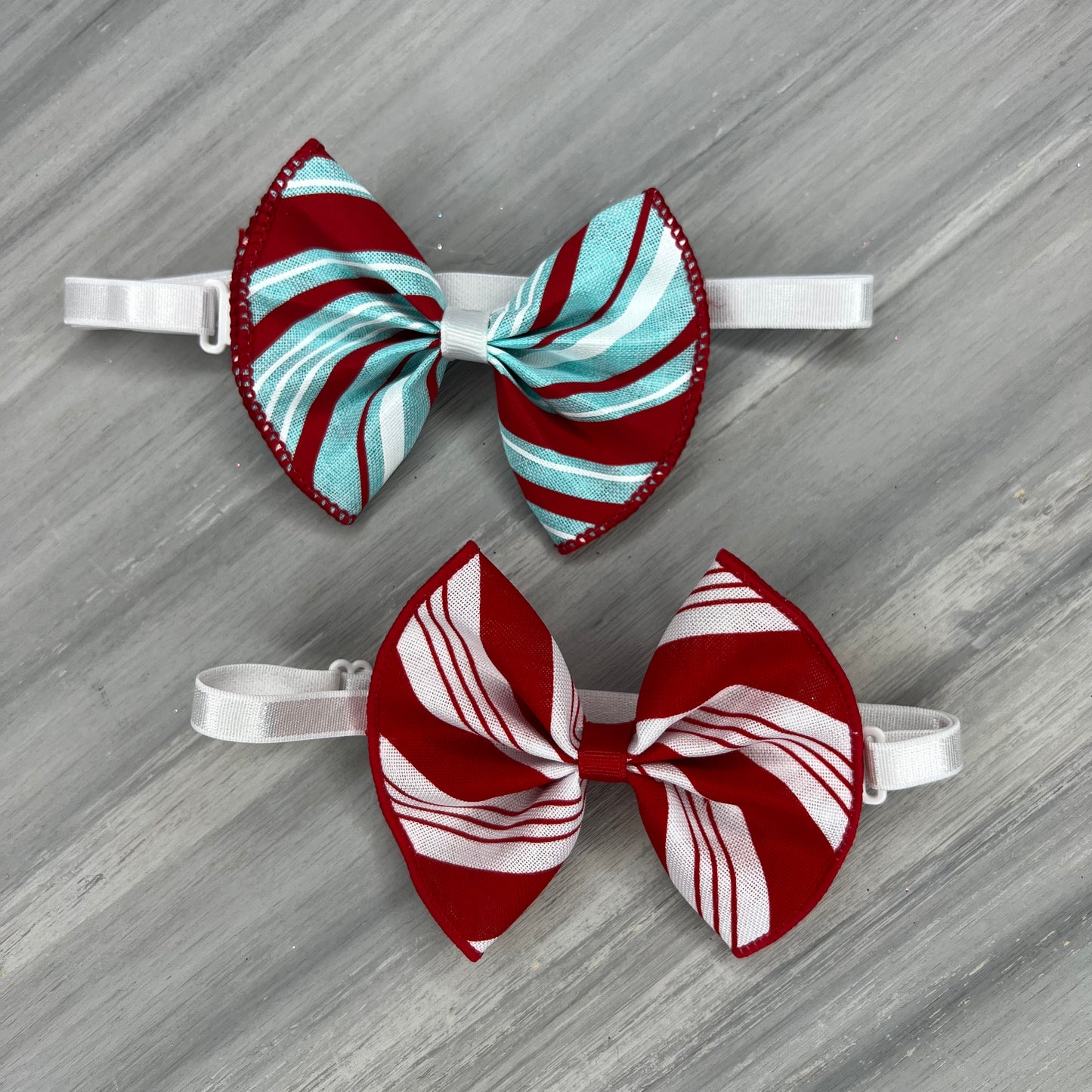 Peppermint - Jumbo Bow Tie - 4 Large Neckties