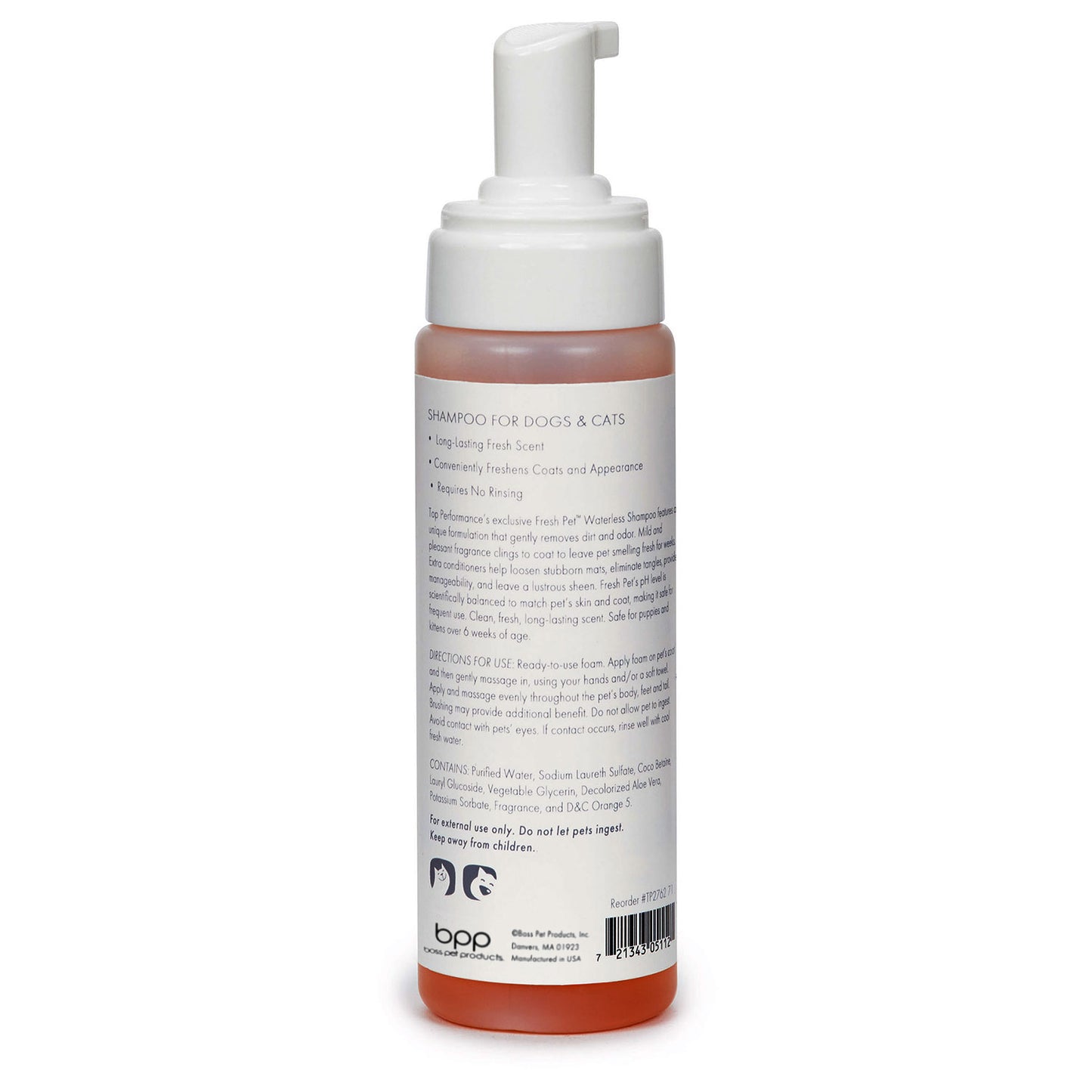 Top Performance Waterless Shampoo Fresh Pet 7.1oz