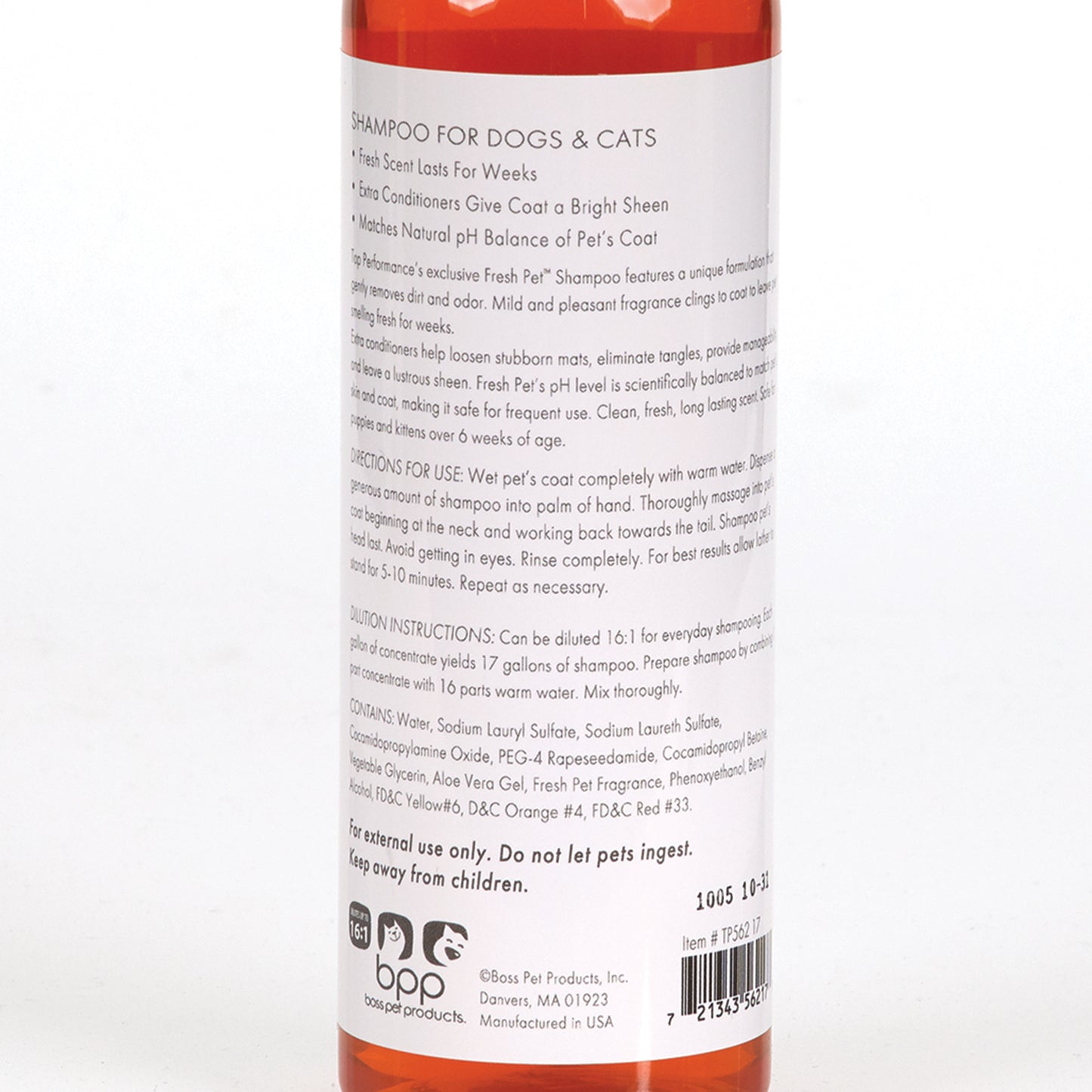 Top Performance Fresh Pet Dog Shampoo 17oz