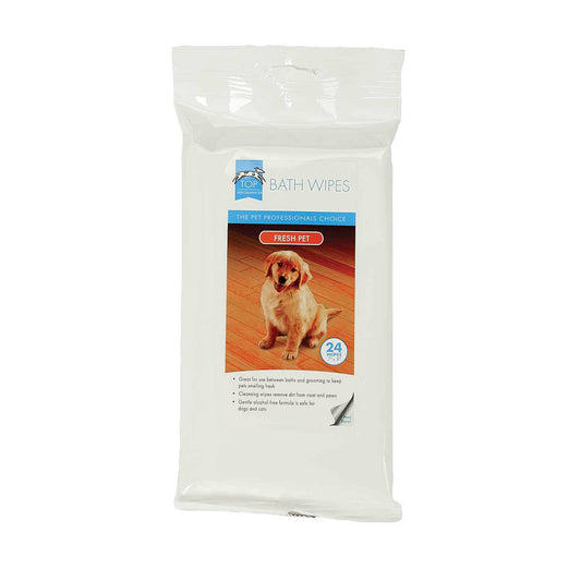 Top Performance Bath Wipes Fresh Pet 24pk Bag
