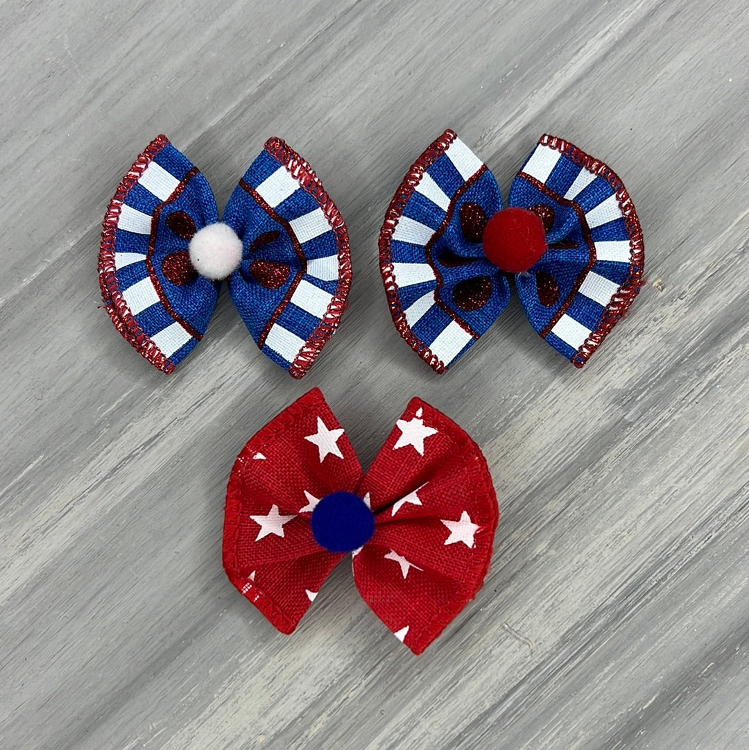 Patriotic - Topsy Turvy - 12 Medium Bows