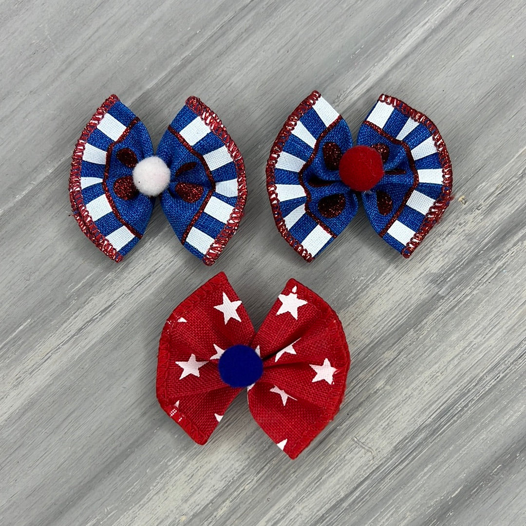 Patriotic - Topsy Turvy  - 12 Medium Bows