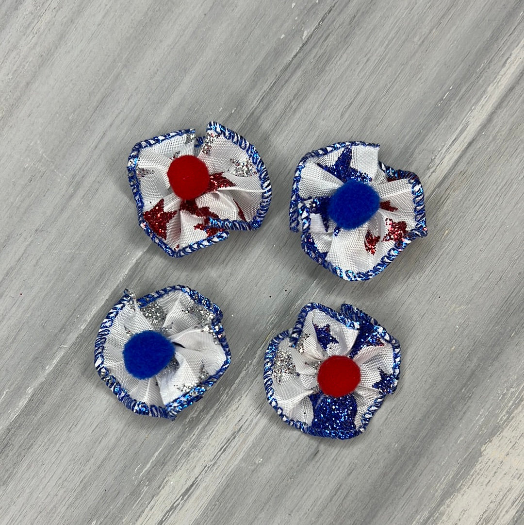 Star Spangled - Tiny Tedi Bows - 24 Tiny Bows