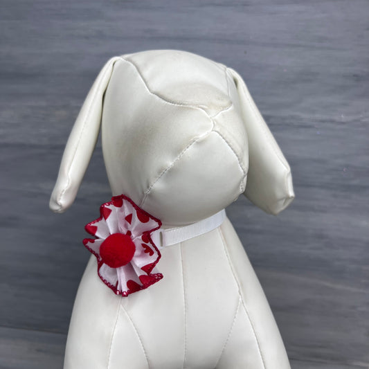 Valentine Hearts - 9 Ruffled Pom Neckwear