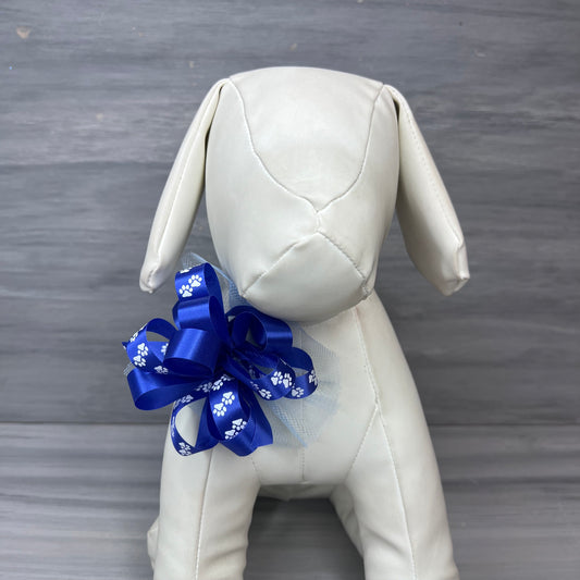 Paw Print Collar Bows -Collar Bows - 8 Extra Large Bows