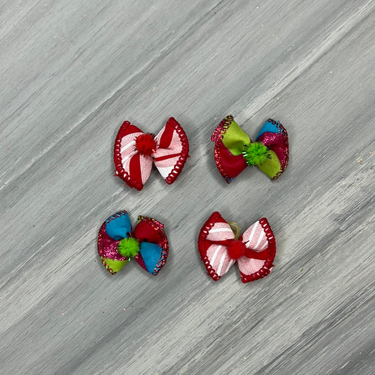 Christmas Candy - Tiny Topsy Turvy - 24 Tiny Bows