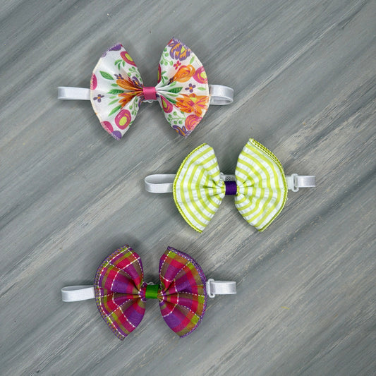 Hello Spring - Jumbo Bow Tie - 3 Large Neckties