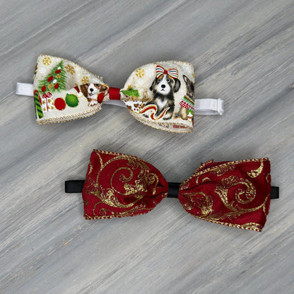 Santa Paws - XL Bowtie - 2 Extra Large Ties