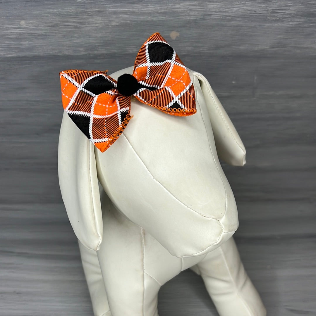 Halloween Plaid - Over the Top - 12 Large Bows