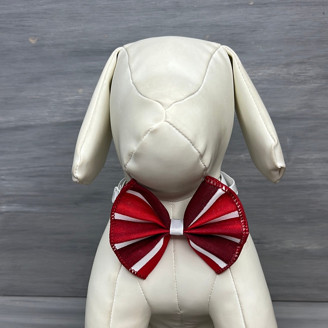 Red and White - Jumbo Bow Tie - 3 Large Neckties