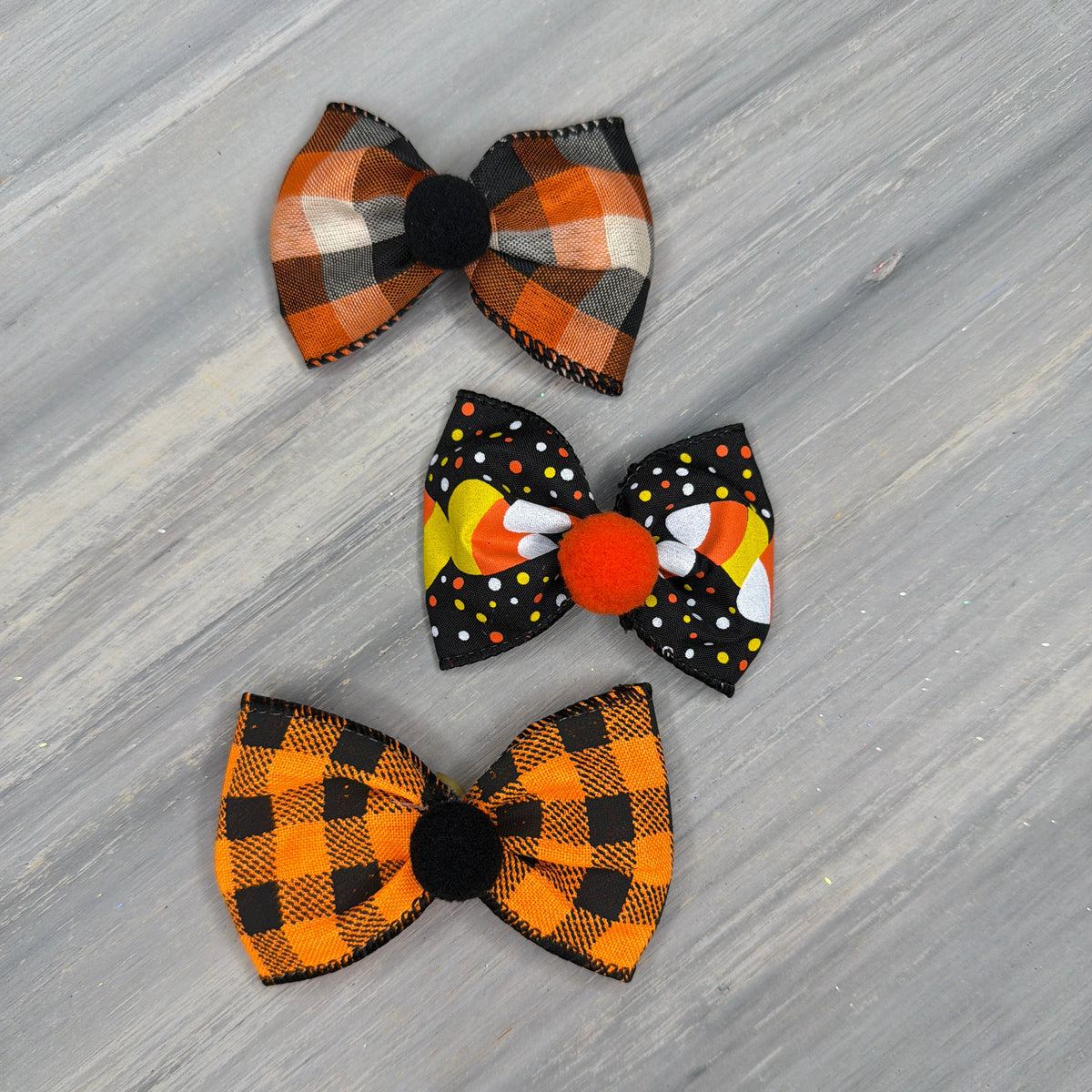 Halloween Plaid - Over the Top - 8 Large Bows