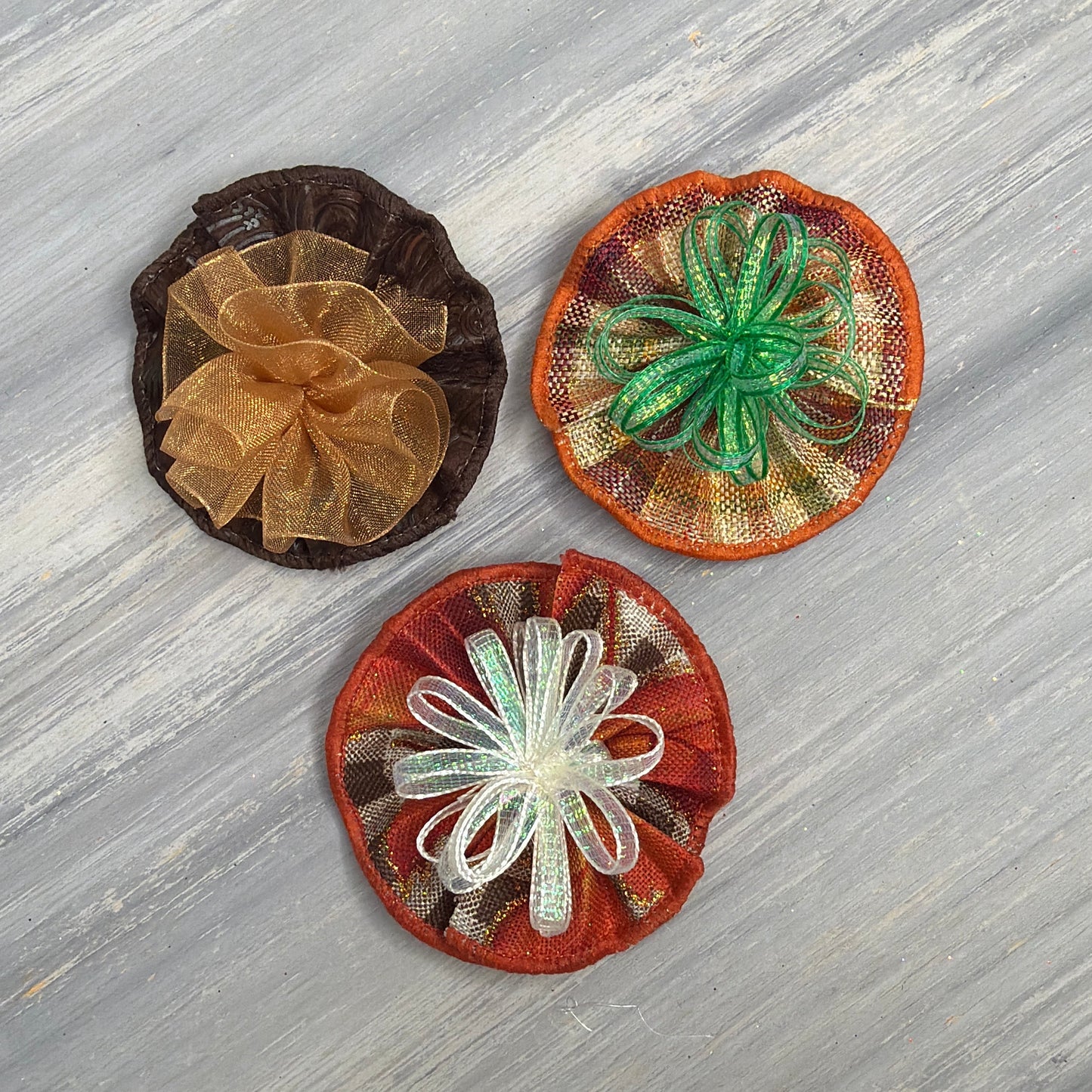 Fall Plaid - Tedi Bows - 12 Medium Bows