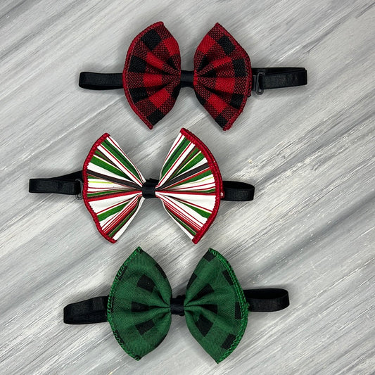 Rustic Christmas - Jumbo Bow Tie - 3 Large Neckties