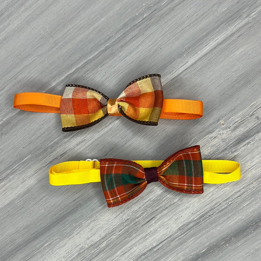 Fall Plaid - 8 Adjustable Bow Tie Neckwear
