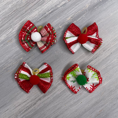 Merry Little Christmas - Tiny Topsy Turvy - 24 Tiny Bows