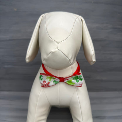Christmas Snow - 8 Adjustable Bow Tie Neckwear